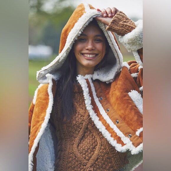 Free People Vegan Exchange Shearling Jacket - Picture 1 of 9